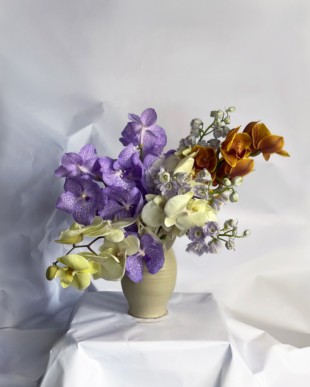 Parme Crème Caramel bouquet – €150